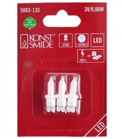 3 Ampoule Led De Rechange Pour Guirlandes Electriques 3V, 0,06W|Konstsmide, guirlandes lumineuses de Noël
