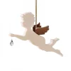 Ange En Bois D'Erable Avec Un Cristal Swarovski, Allonge|Waldfabrik, photophore en bois et étoile sapin de Noël Discount
