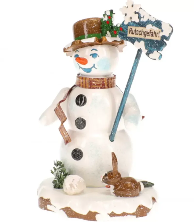 Bonhomme De Neige "Risque De Glisser" - Village De Noël Miniature|Hubrig, figurines pour enfant New