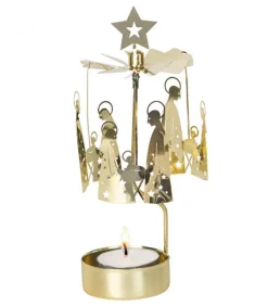 Bougeoir Carrousel Crèche Doree Nativite|Pluto Produkter, déco de Noël Scandinave Outlet