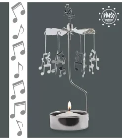 Bougeoir Carrousel Notes De Musique|Pluto Produkter, déco de Noël Scandinave Sale