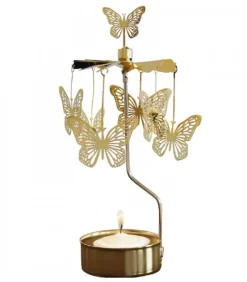 Bougeoir Carrousel Papillons Dores|Pluto Produkter, déco de Noël Scandinave Online
