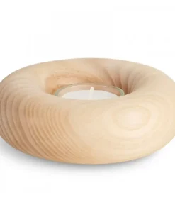 Bougeoir En Bois De Frene Blanc , 12 Cm|Waldfabrik, photophore en bois et étoile sapin de Noël Hot