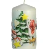 Bougie Décorative De Noël, Motif Vintage Bonhommes De Neige Et Sapin|Ewa Kerzen, bougies de Noël et bougies de l'Avent New