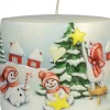 Bougie De Noël Vintage Scene Bonhommes De Neige Et Sapin|Ewa Kerzen, bougies de Noël et bougies de l'Avent Sale