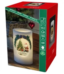 Bougie Led Père Noël Avec Petit Chien|Konstsmide, guirlandes lumineuses de Noël New