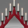 Chandelier Suedois Rouge À 7 Branches|Konstsmide, guirlandes lumineuses de Noël