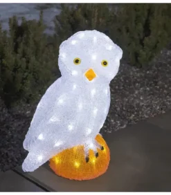 Chouette Lumineuse Led Acrylique, 36 Cm|Konstsmide, guirlandes lumineuses de Noël Outlet