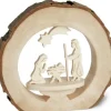 Crèche De Noël Dans Anneau D'Ecorce De Bois, 10 Cm|Waldfabrik, photophore en bois et étoile sapin de Noël Online
