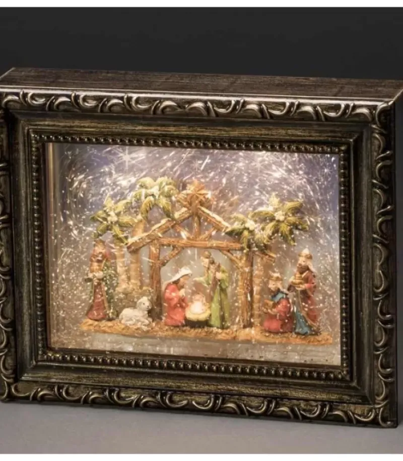 Crèche De Noël Lumineuse, Effet Neige|Konstsmide, guirlandes lumineuses de Noël Sale