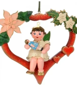 Décoration Sapin De Noël, Ange Dans Un Coeur Rouge|Hubrig, figurines pour enfant Online