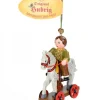 Décoration Sapin De Noël Vintage, Enfant Sur Un Cheval De Bois,|Hubrig, figurines pour enfant Discount