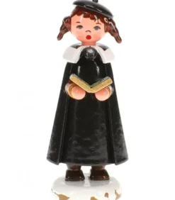 Fillette Chanteuse Avec Livre De Chants- Village De Noël Miniature|Hubrig, figurines pour enfant Hot