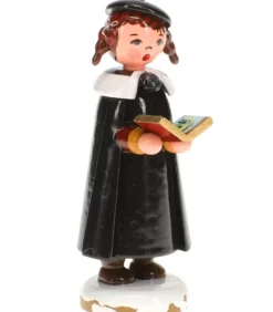 Fillette Chanteuse Avec Livre De Chants- Village De Noël Miniature|Hubrig, figurines pour enfant Hot