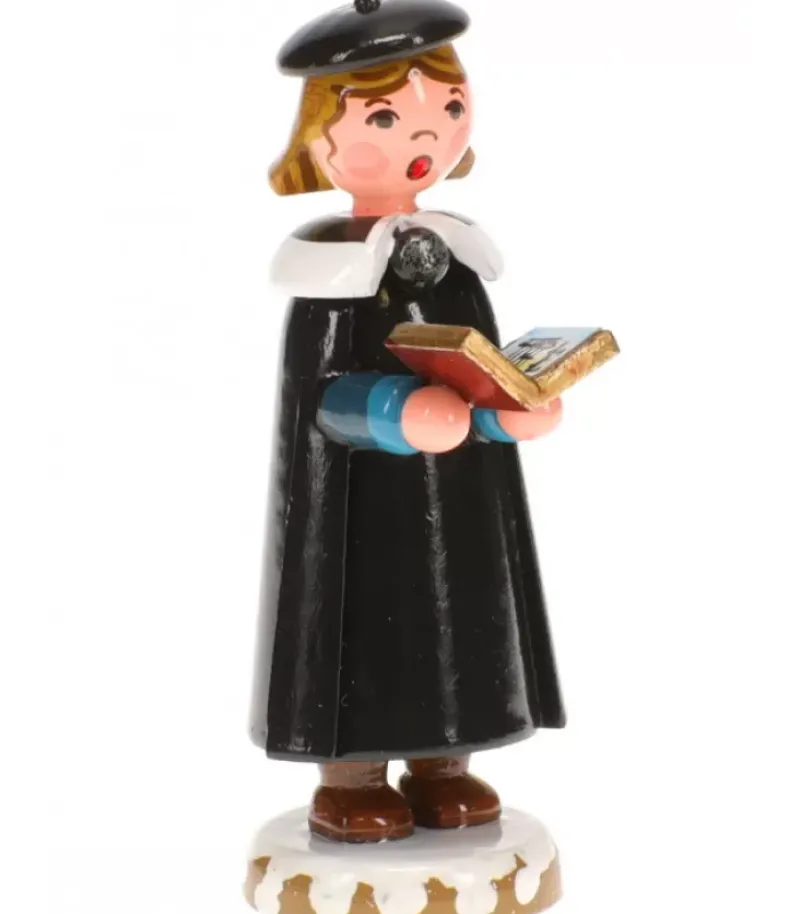 Fillette Chanteuse Avec Livre De Chorale De Noël - Village De Noël Miniature|Hubrig, figurines pour enfant Discount