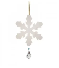 Flocon De Neige A Suspendre Avec Cristal Swarovski N° 1|Waldfabrik, photophore en bois et étoile sapin de Noël Outlet