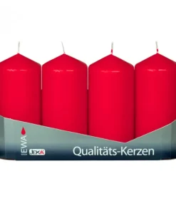 Grosses Bougies Rouges De L'Avent 10 Cm|Ewa Kerzen, bougies de Noël et bougies de l'Avent Hot