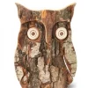 Hibou En Bois D'Ecorce, 10 Cm|Waldfabrik, photophore en bois et étoile sapin de Noël Hot
