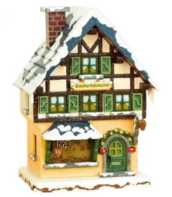 Maison Eclairee Pour Figurine De Noël Miniature Winterkinder, La Patisserie|Hubrig, figurines pour enfant Discount