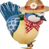 Oiseau Décoratif, Mesange Bleue Et Noeud Rouge, 6 Cm|Hubrig, figurines pour enfant Discount