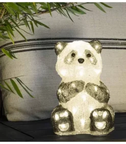 Panda Lumineux Led 27 Cm En Acrylique, 40 Diodes Blanc Chaud|Konstsmide, guirlandes lumineuses de Noël Best