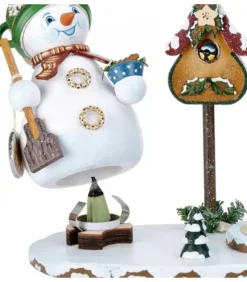 Personnage Porte Encens Bonhomme De Neige Avec Bougeoir|Hubrig, figurines pour enfant New