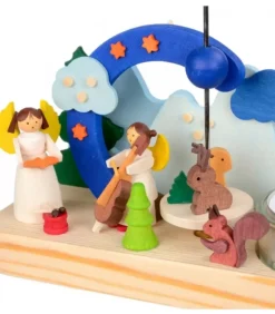 Petit Carrousel En Bois Anges Musiciens|Graupner, décoration de sapin de Noël, Déco Noël enfant Hot