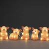 Petits Cochons Roses Lumineux En Acrylique Led 12,5 Cm, Lot De 5|Konstsmide, guirlandes lumineuses de Noël Sale