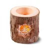 Photophore En Rondin De Bois, 2 Motifs Crèche Et Bougie|Waldfabrik, photophore en bois et étoile sapin de Noël Outlet