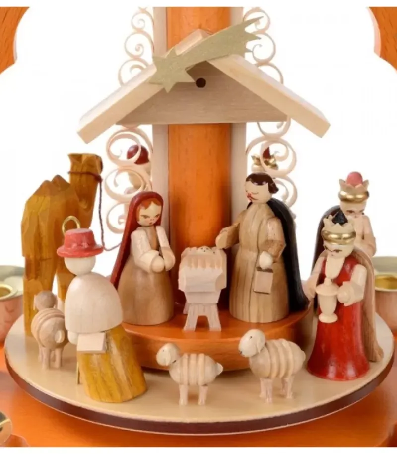 Pyramide De Noël Allemande Avec Une Arche Couleur Ocre|Richard Glasser, Pyramides de Noël allemandes Best