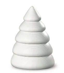 Sapin Design Blanc, 9,5 Cm|Köhler, Père Noël en bois New