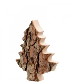Sapin En Bois Déco En Ecorce 12 Cm|Waldfabrik, photophore en bois et étoile sapin de Noël Sale