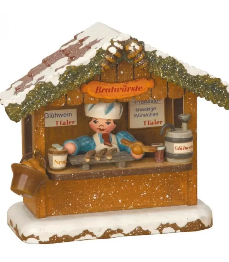 Village Noël Miniature, Chalet Marche De Noël Vendeur De Saucisses|Hubrig, figurines pour enfant New